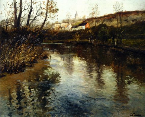 Frits Thaulow Elvelandskap (River Landscape)