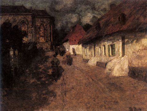 Thaulow Frits Midnight Mass