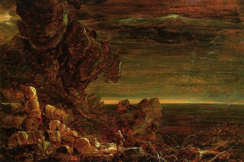 The Cross and the World Study for -The Pilgrim of the World at the End of His Journey