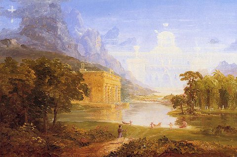 The Cross and the World Study for -The Pilgrim of the World on His Journehy