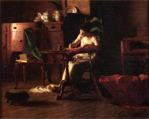 Thomas P Woman Writing at a Table