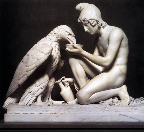 THORVALDSEN Berthel Ganymede Waters Zeus As An Eagle