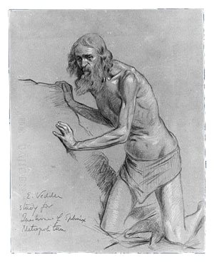Vedder Elihu Study For The Question Of The Sphinx