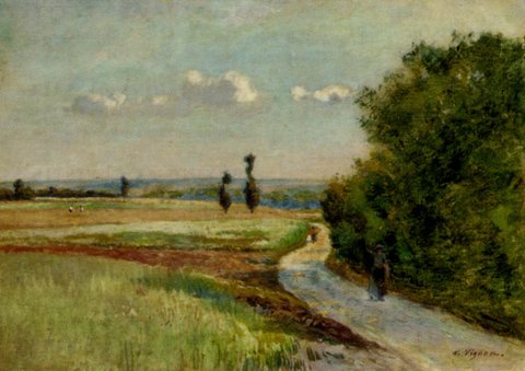 Victor Alfred Paul A Path In A Pastoral Landscape
