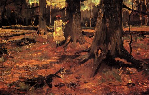 Van Gogh Vincent A Girl in White in the Woods
