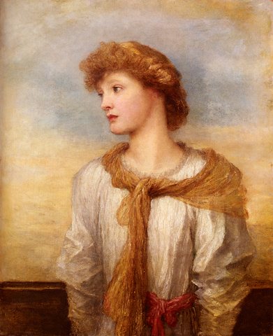 Watts George Frederick Portrait Of Miss Lilian Macintosh