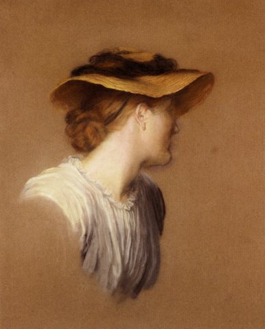 Watts George Frederick Portrait Of The Artists Wife Mary