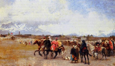 Weeks Edwin Lord Powder Play City of Morocco outside the Walls