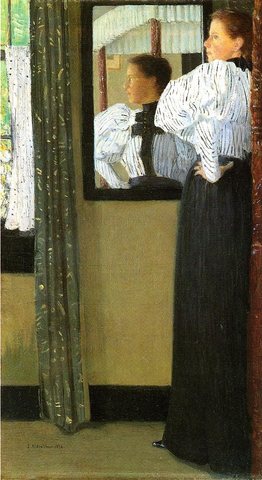 Weir Julian Alden Face Reflected in a Mirror