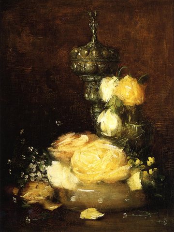 Weir Julian Alden Silver Chalice with Roses