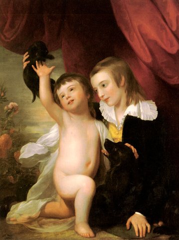West Benjamin Portrait Of Raphael West And Benjamin West Jr