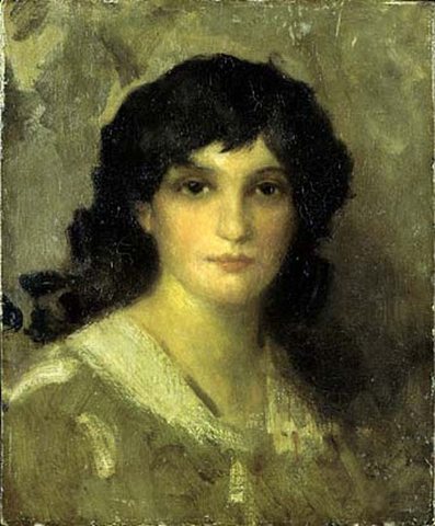 Whistler James Abott Mc Neill Head of a Young Woman