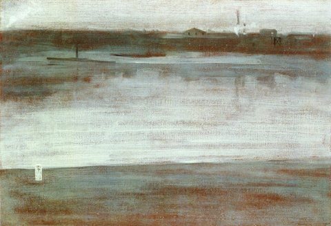Whistler Symphony in Grey Early Morning Thames