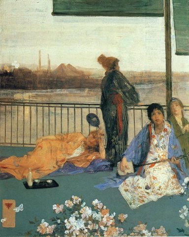 Whistler Variations in Flesh Colour and Green The Balcony