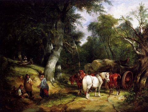 Shayer Sen William Carting Timber In The New Forest