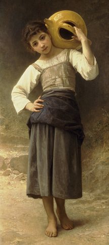Jeune fille allant a la fontaine