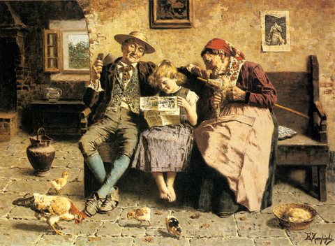 Eugenio Reading The News
