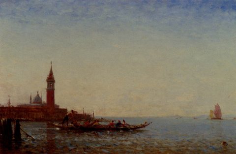 Felix Gondole Devant St Giorgio Venice