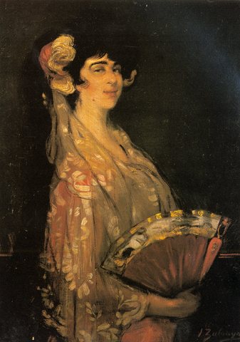 Ignacio An Elegant Lady Fanning Herself