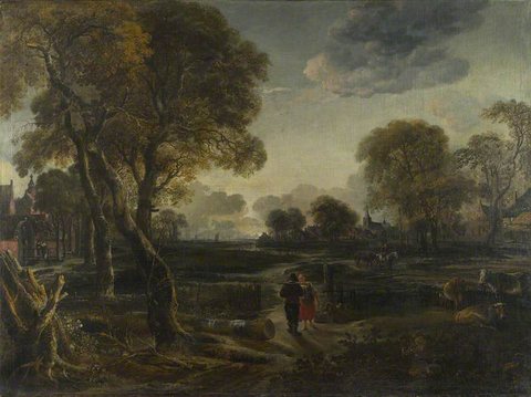 Aert van der Neer (1603-1677) - An Evening View near a Village - NG152 - National Gallery.jpg