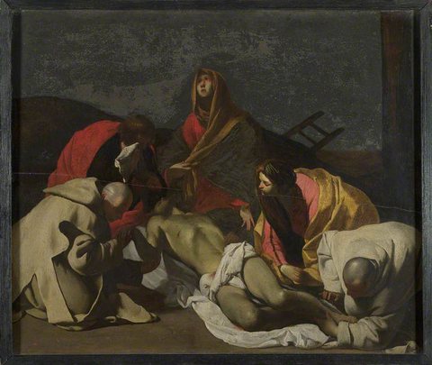 Massimo Stanzione (1585-1656) (after) - Monks and Holy Women mourning over the Dead Christ - NG3401 - National Gallery.jpg
