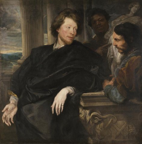 George Gage with two men, by Anthony van Dyck.jpg