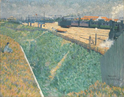 Charles Angrand, The Western Railway at its Exit from Paris.jpg