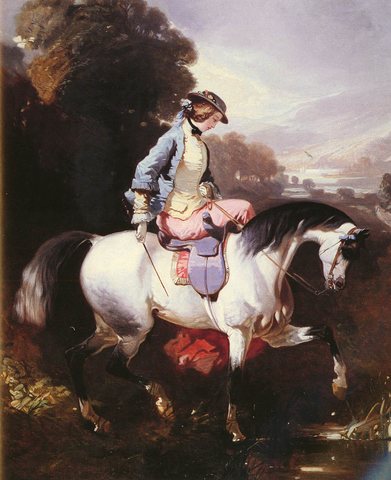 Dreux Alfred De AN ELEGANT EQUESTRIENNE