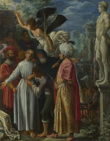 Saint Lawrence prepared for Martyrdom