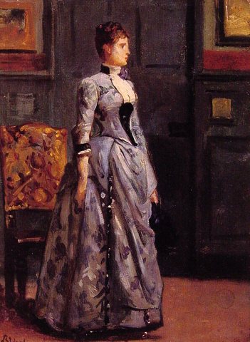 Portrait of a woman in blue