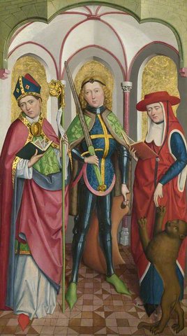 Master of Liesborn (active 1460-1490) (circle of) - Saints Ambrose, Exuperius and Jerome - NG254 - National Gallery.jpg