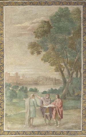 Domenichino and assistants - Apollo and Neptune advising Laomedon on the Building of Troy - Google Art Project.jpg