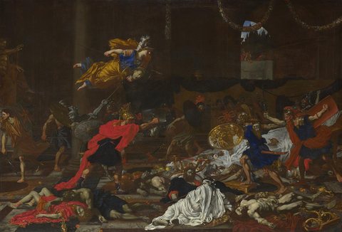 French or Flemish - Perseus turning the Followers of Phineus into Stone, 1650s.jpg