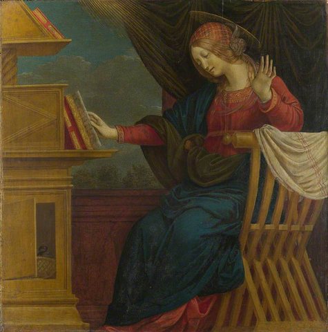 Gaudenzio Ferrari (c.1470-1546) - The Annunciation, The Virgin Mary - NG3068.2 - National Gallery.jpg