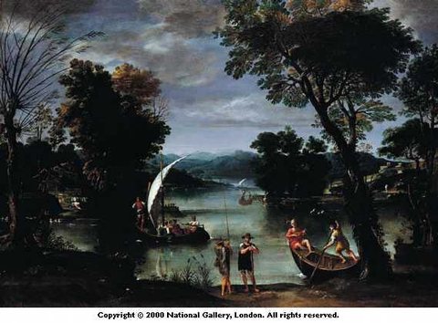 Viola, Gian Battista - Landscape with a River and Boats - 17th century.jpg