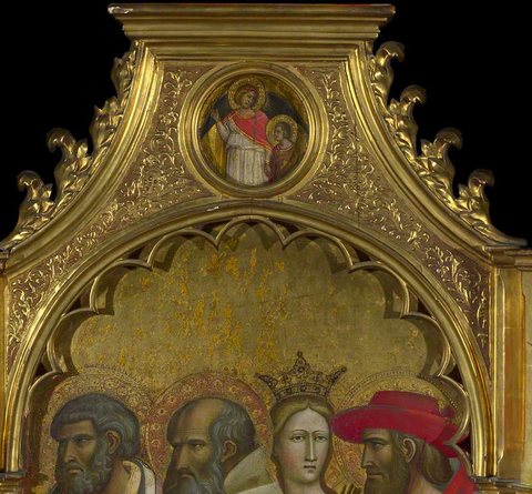 Giovanni dal Ponte (1385-c.1437) - Saints Raphael and Tobias, Roundel above Right Panel - NG580.8 - National Gallery.jpg