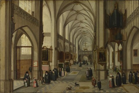 Hendrick van Steenwyck (II) and Jan Brueghel (I) - Interior of a Gothic Church looking East.jpg