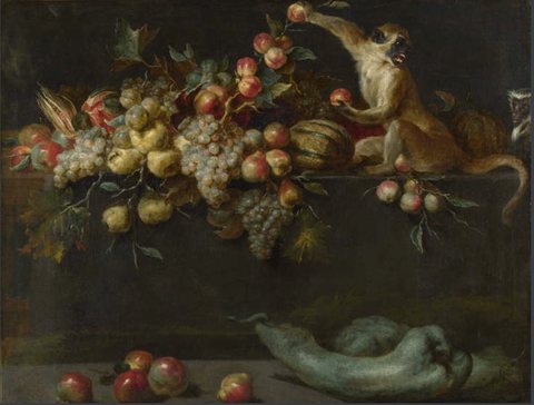 Jan Roos - Still Life of Fruit and Vegetables with Two Monkeys.jpg