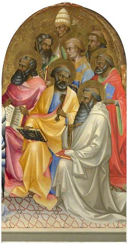 Lorenzo Monaco (c.1370-1425) - Adoring Saints, Right Main Tier Panel - NG216 - National Gallery.jpg