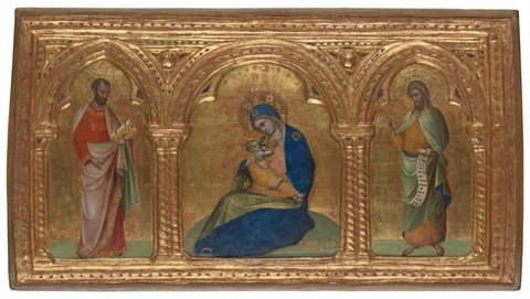 The Madonna of Humility with Saints Mark and John