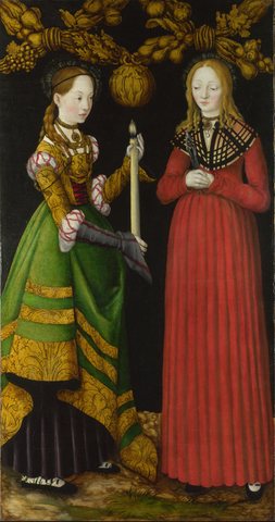 Lucas Cranach the Elder - Saints Genevieve and Apollonia - Google Art Project.jpg
