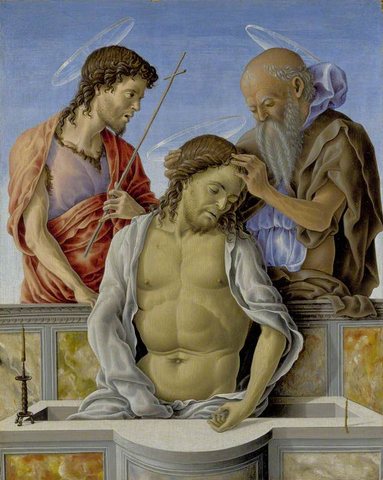 Marco Zoppo (c.1432-1478) - The Dead Christ supported by Saints - NG590 - National Gallery.jpg