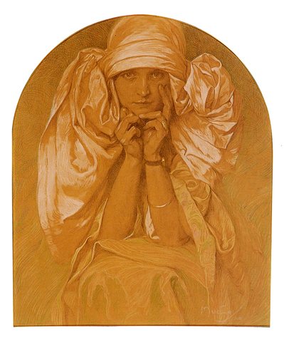 Alphonse Portrait Of The Artists Daughter Jaroslava