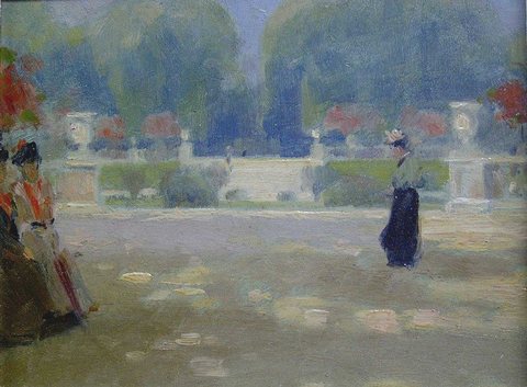 'A Bright Day in the Luxembourg Gardens' by Albert Jean Adolphe