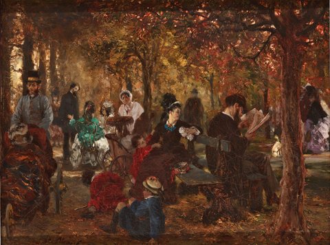 Adolph Menzel - Im Luxemburggarten (1876)