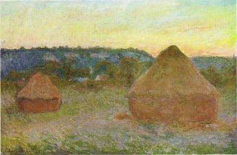 1270 Wheatstacks, 1890-91, 65.8 x 101 cm, 25 7-8 x 39 3-4 in, The Art Institute of Chicago