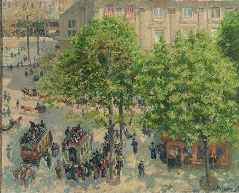Camille Pissarro - Place du Théâtre Français à Paris, printemps (1898)