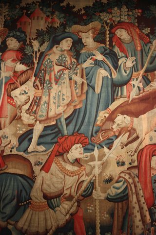 BLW Tapestry with scenes of a Boar and Bear Hunt (detail)