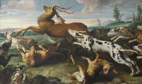 'Stag Hunt' by Pauwel de Vos and Jan Wildens, 1630s, The Hermitage