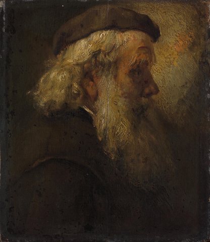 Head of a Bearded Old Man in a Beret, Seen in Profile